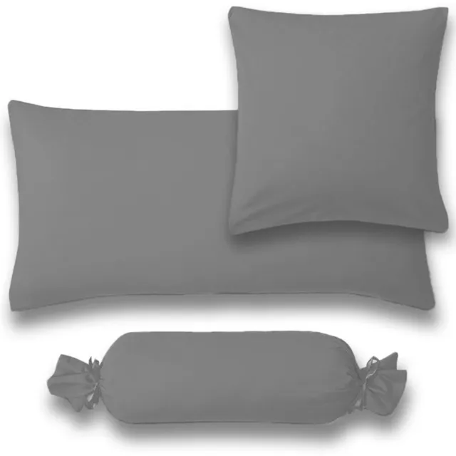 Estella 840 - Jerseystof kussensloop - 40 x 40 cm - Grafietgrijs - Ritssluiting