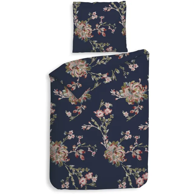 Heckettlane Daisy Dekbedovertrek - 100% Katoen-Flanel - Blauw