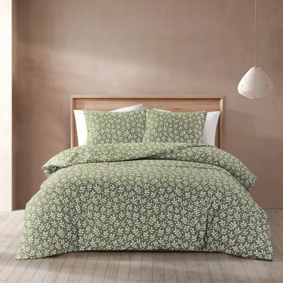 NOUS Living Small Branches dekbedovertrek groen, foto 3