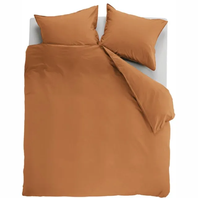Ambiante Cotton Uni dekbedovertrek - Lits-Jumeaux XL - 260x200/220 - Oranje