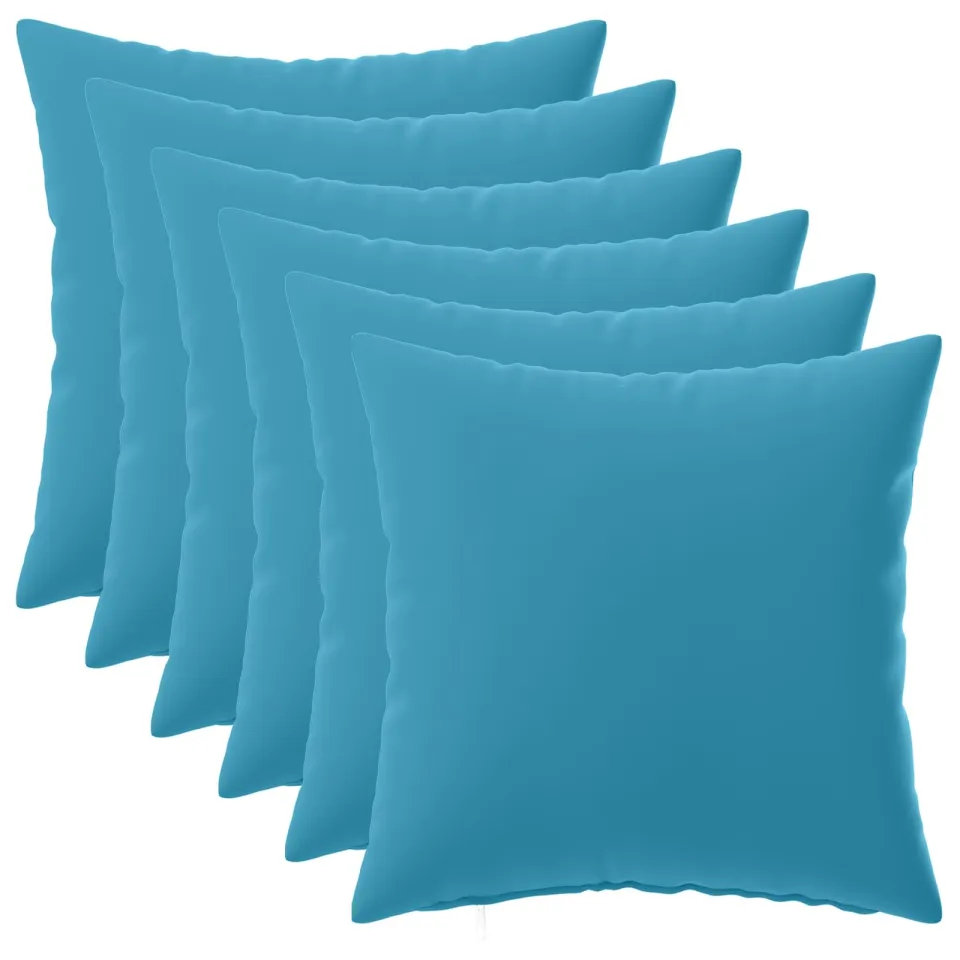 vidaXL Kussensloop 6 st HEERLEN Lichtblauw 40 x 40 cm Polyester blauw, foto 3