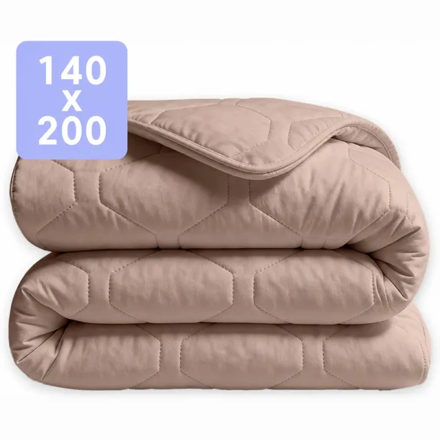 Happybed Dekbed zonder overtrek 140x200 - 100% Katoen - Wasbaar Zomerdekbed - Bedrukt dekbed zonder hoes - Hoesloos Dekbed - Eenpersoonsdekbed - Dune