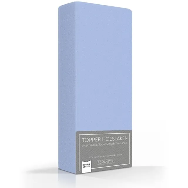 Romanette Zachte Dubbel Jersey Topper Hoeslaken - Eenpersoons (80/90/100x200/210/220 cm) - Groen Multi colour