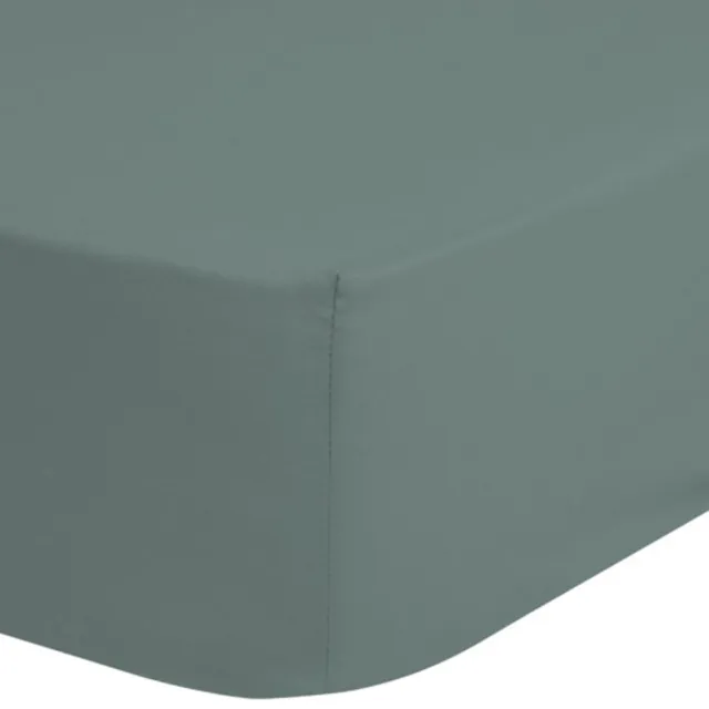 Good Morning hoeslaken effen kleur - Kind 70x150 cm - Mistgroen - 100% Katoen jersey Misty Green