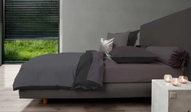 Heckettlane HnL Royal Cotton dekbedovertrek Pure Gold/Chocolate Brown 240 x 200