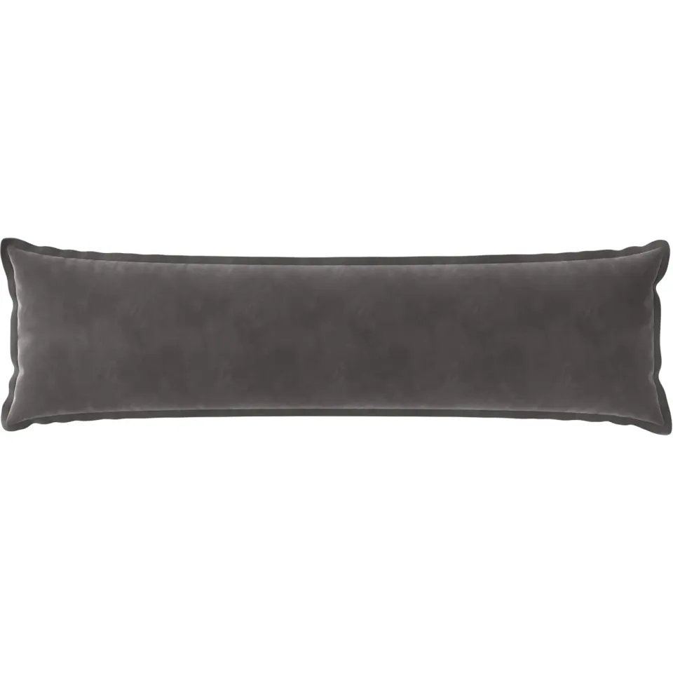 vidaXL Kussensloop HOUTEN Donkergrijs 40 x 145 cm Fluweel