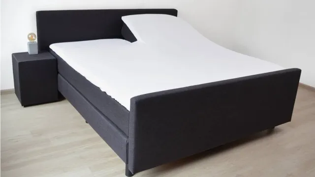 Snoozing Katoen - Split-topper - Hoeslaken - Lits-jumeaux - 200x200 cm - Wit