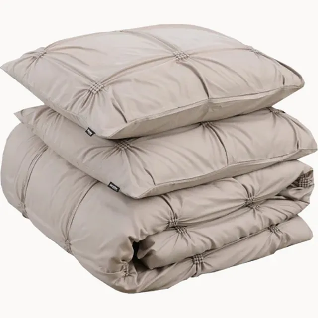 Y-not® Mat Satijn - Finn - Microvezel - Dekbedovertrek - 1 Persoons - 140x200/220 cm - Taupe