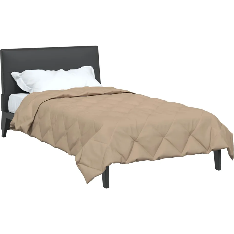 vidaXL Vol jaar dekbed 135 x 200 cm 300 gsm Microvezel Taupe, foto 2