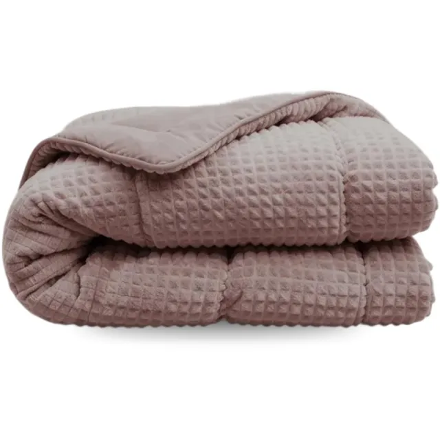 Zelesta Special Teddy Check Dekbed - Oud Roze 200x200cm