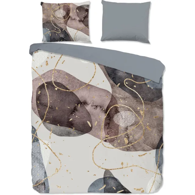 Good Morning dekbedovertrek moderne print - Grijs - 100% Katoen renforce Grey