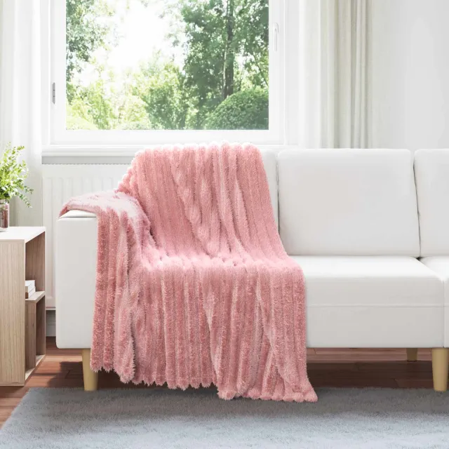 vidaXL plaid Roze 150 x 130 cm 0,45 kg Fleece, foto 2