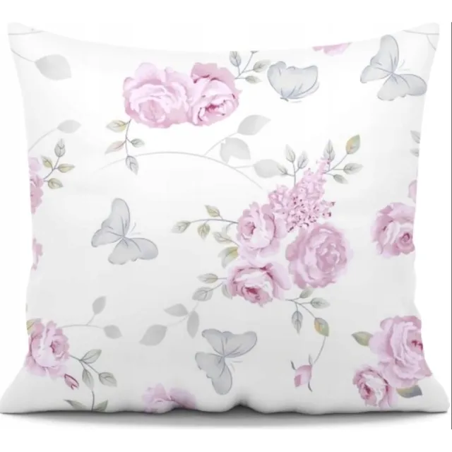 Spod Igły i Nitki Decoratieve Kussensloop 45x45cm Bloemen Calmia - Zacht & Stijlvol Multicolor