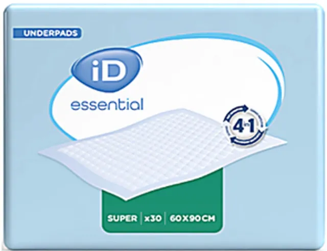 ONTEX ID Essential Underpads Super 60 x 90 cm - 1 paquet de 30 protections 1 pak van 30 stuks
