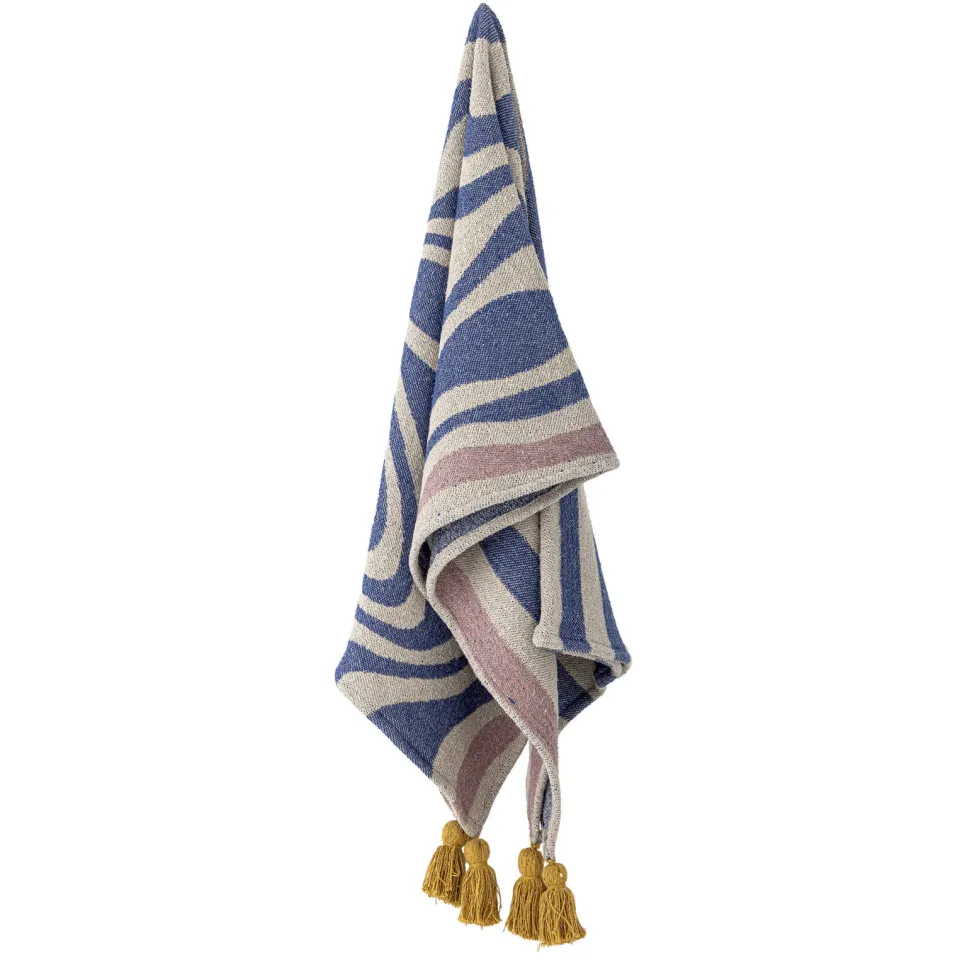 Bloomingville Arlie plaid blauw, foto 4