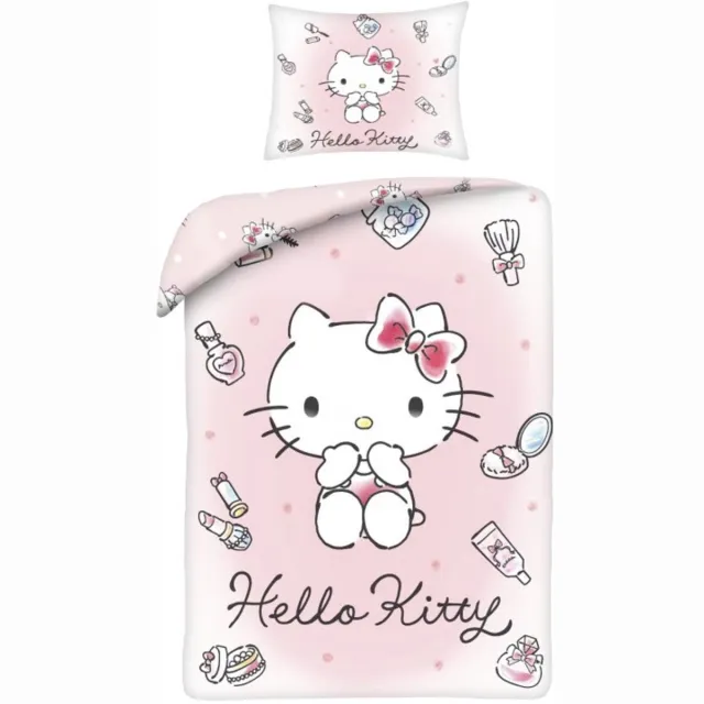 Hello Kitty & Friends Dekbedovertrek Beauty - 140 x 200 + 70 x 90 cm - Polyester Roze