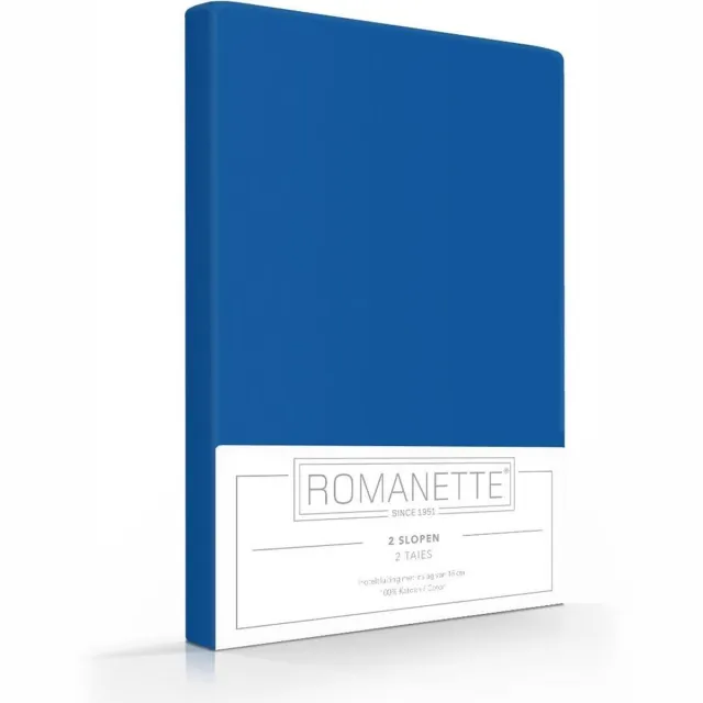 Romanette Slopen 100% Katoen Kobalt 100% Katoen Kussensloop 60x70