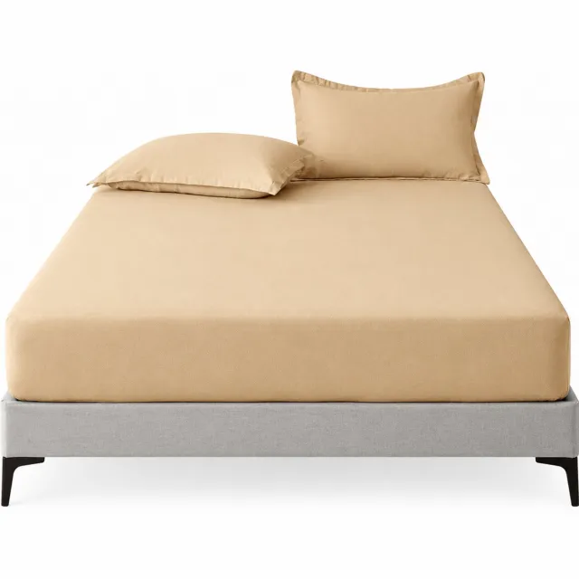 SWGOTA Effen khaki hoeslaken 137 bij 190 cm van polyester als enkel stuk