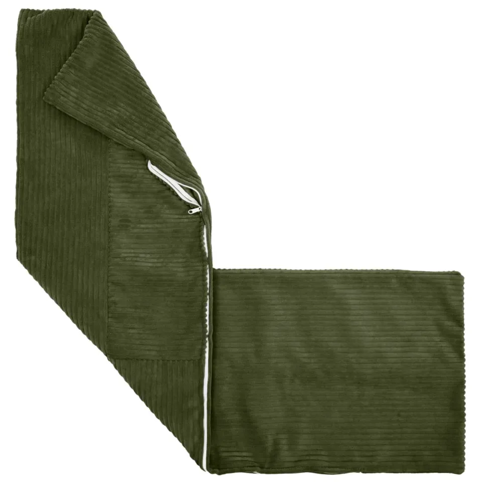 vidaXL Kussensloop 2 st ALMELO Groen 40 x 145 cm corduroy, foto 4