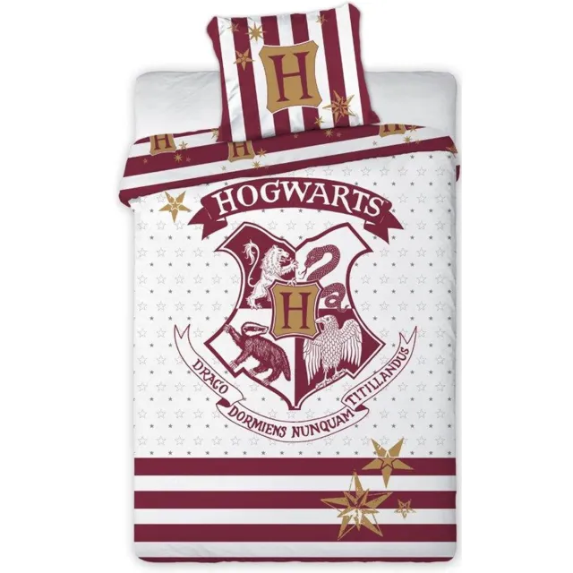 Harry Potter dekbedovertrek wit rood - 140 x 200 cm 70 x 90 cm (katoen)