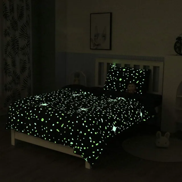 Unyqoos Lichtgevende Kinder Dekbedovertrekset met Sterren en Magische Nachtelijke Hemel kleur 1
