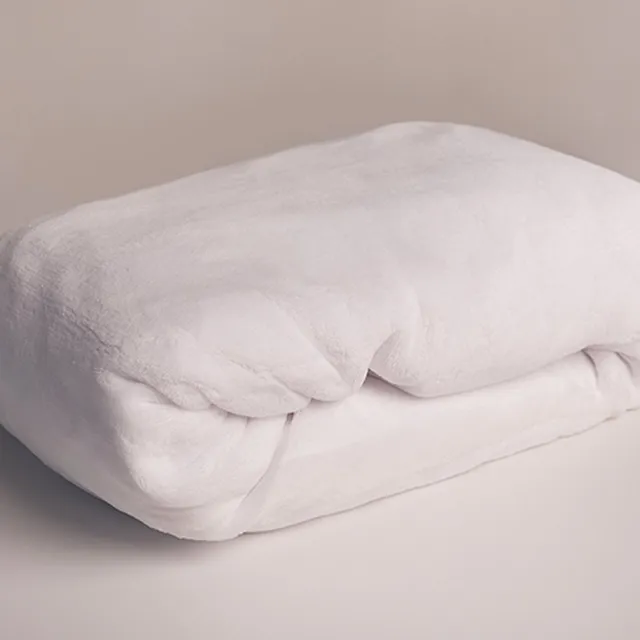 Sweet Home Fleece Teddy Hoeslaken, Wit - 90 x 200 cm - Polyester