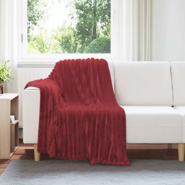 vidaXL Kleden 6 st Bordeaux Rood 150 x 130 cm 2,85 kg Fleece, foto 2