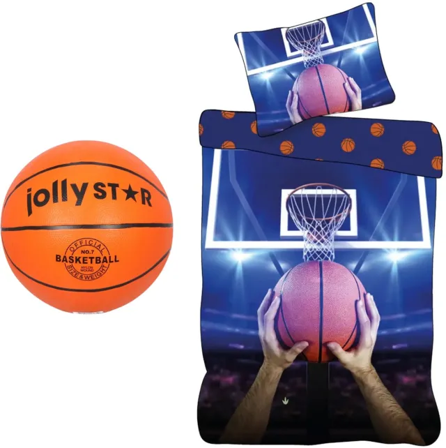 Brandmac Basketbal slaapkamerset; dekbedovertrek en basketbal Dekbedset