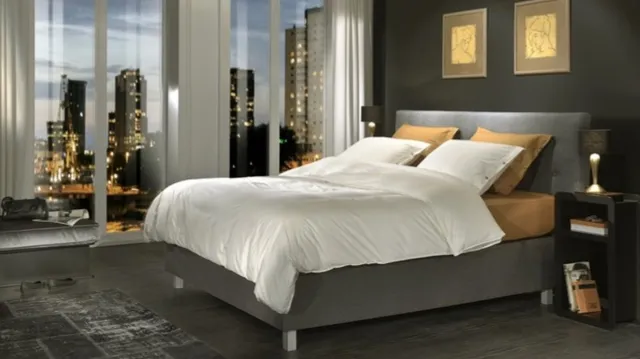 YELLOW HAVE A SUITE NIGHT Yellow Perkal Dekbedovertrek - Perkal - Off-White Percale Off-white
