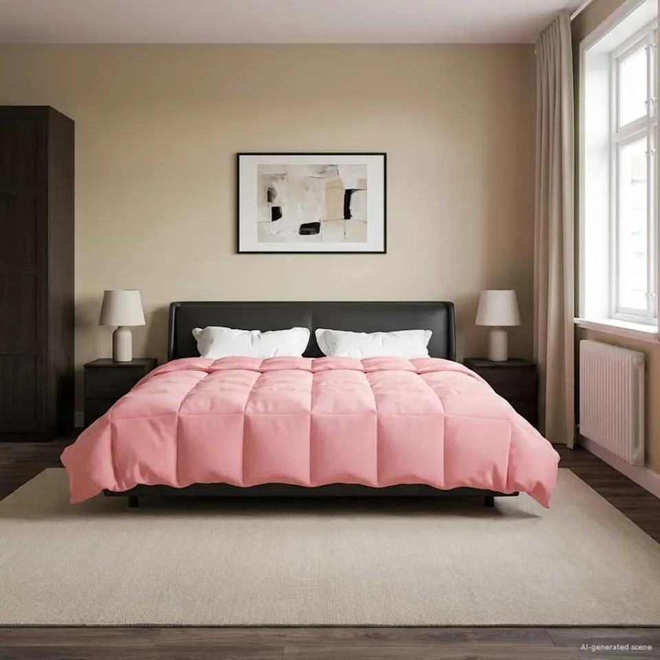 vidaXL Zomer Dekbed 200 x 240 cm Zomer Microfiber (100% polyester) roze, foto 4
