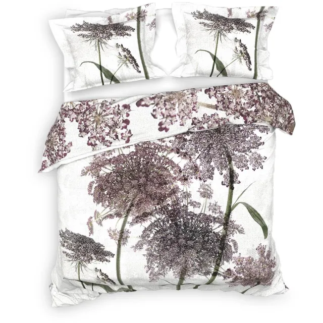 Heckettlane Adel Dekbedovertrek - Lits-Jumeaux XL - Extra Breed - Dekbedovertrek van 100% Katoen-Satijn - 260x200-220 cm - Off-White