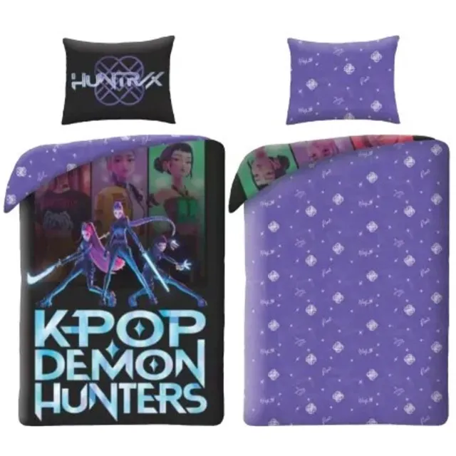 KPop Demon Hunters K-pop Demon Hunters dekbedovertrek Down 140 x 200 cm - Polyester Roze