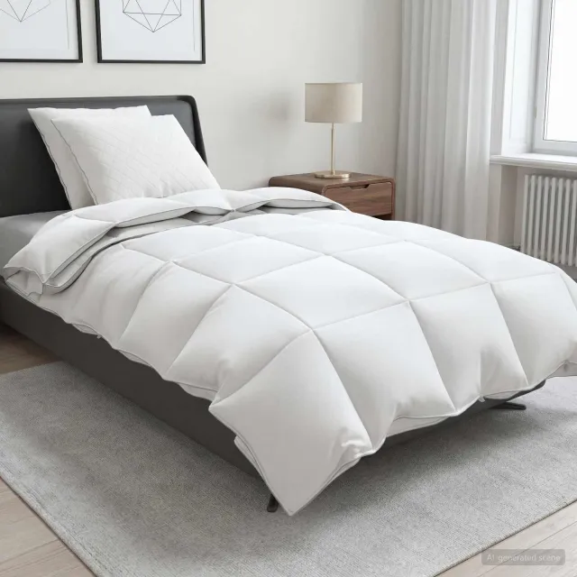 vidaXL 90% ganzen dons dekbedset FULDA 3 st 155 x 220 cm 310 GSM Wit