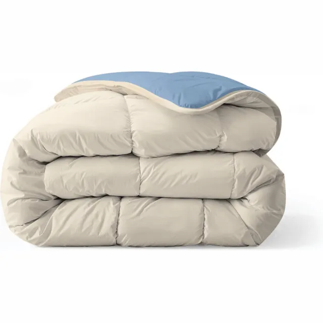 Zelesta Everyday Duo Bluefog & Sand Beach 140x200cm - Dekbed zonder overtrek - Wasbaar hoesloos dekbed - Bedrukt dekbed - All year zomerdekbed & winterdekbed