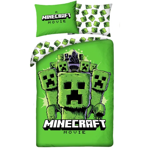 Minecraft Dekbedovertrek Zombies - 140 x 200 cm + 70 x 90 cm - Katoen Groen