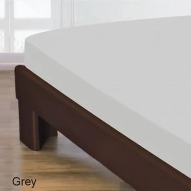 Homéé® Hoeslaken Katoen grijs 180x220 +40 cm lits jumeaux - gladde 100% Katoen - Perfecte pasvorm