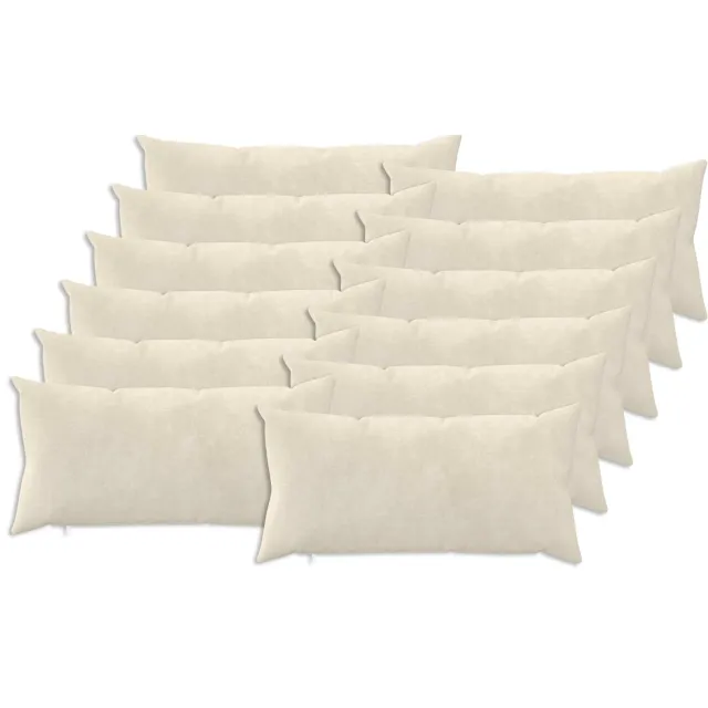 vidaXL Kussensloop 12 st HEERLEN Crèmekleurig 40 x 80 cm
