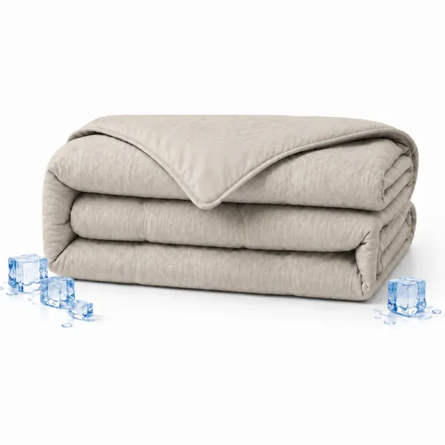 decoware Verkoelend Dekbed zonder overtrek 200x220 cm – Taupe - Verkoelend & Ademend – Lichtgewicht Zomerdekbed – Wasbaar Dekbed