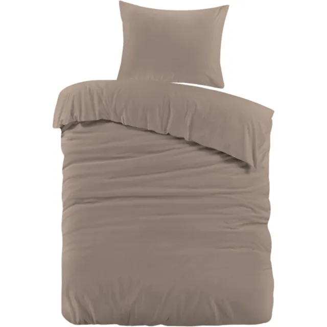 Droomtextiel Dekbedovertrek Flanel Taupe - Super Zacht en Heerlijk Warm Zand