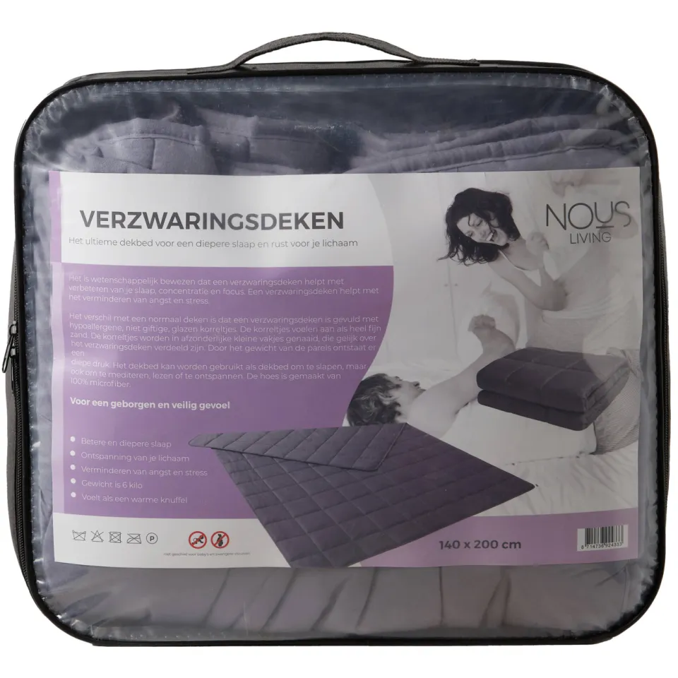 NOUS Living verzwaringsdeken grijs, foto 2