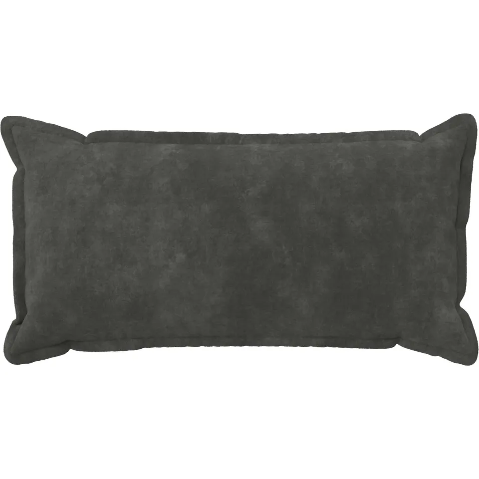 vidaXL Kussensloop 2 st HOUTEN Antracietkleurig 40 x 80 cm Anthraciet