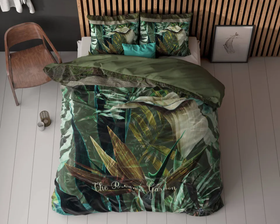 Sleeptime Essentials The Botanic Garden dekbedovertrek groen, foto 2