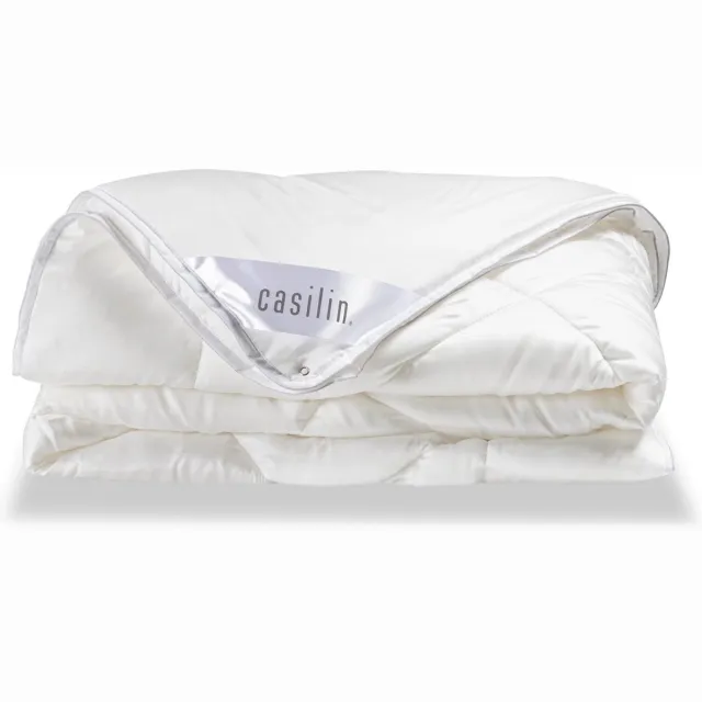 Casilin Dekbed 2 persoons 200 x 220cm Duo Dekbed - Katoen Satijn - 4 Seizoenen - Hotelkwaliteit - Wit