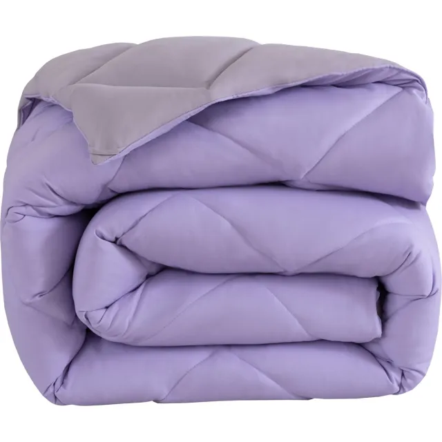 Snoozella ComfyBed Duo 160x200 - Lavendel Paars - Dekbed zonder overtrek - Wasbaar hoesloos dekbed - 30 nachten proefslapen - All season winterdekbed & zomerdekbed
