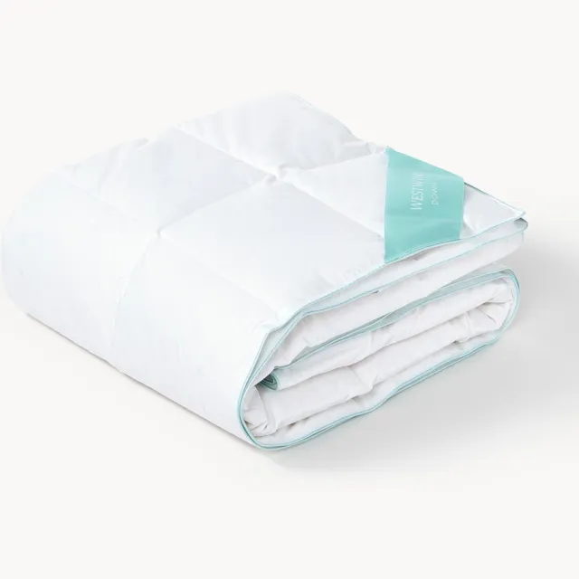 Westwing Collection Zuiver donzen dekbed Premium, extra licht Wit