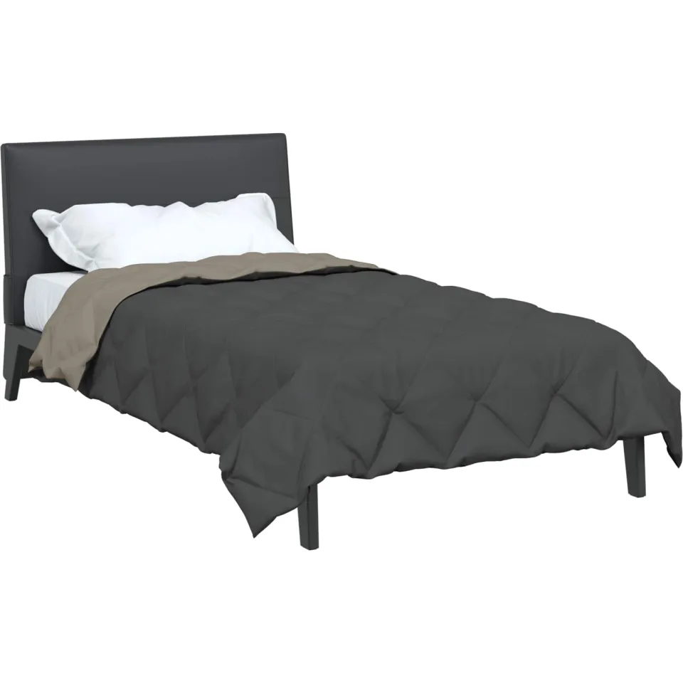 vidaXL Zomer Dekbed 200 x 140 cm 200 gsm Microvezel lichtgrijs, foto 2