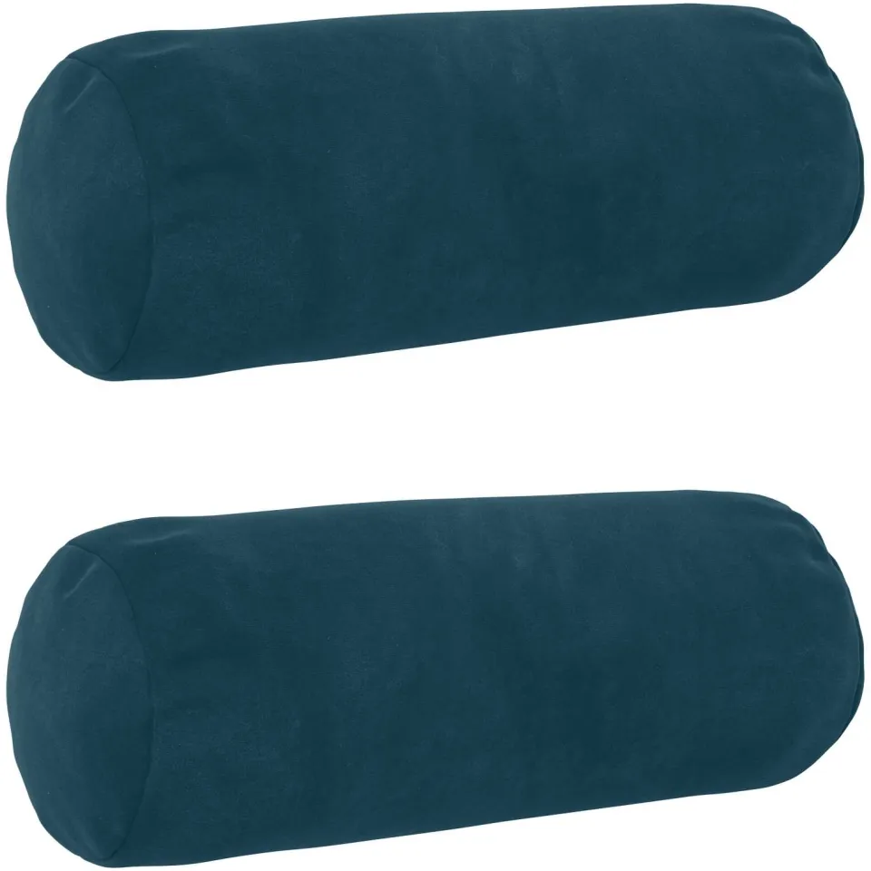 vidaXL Kussensloop 2 st HEERLEN Blauw Dia. 15 x 40 cm fluweel, foto 3