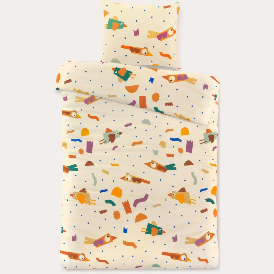 NOUS Kids katoenen dekbedovertrek kinder (120x150 cm) multi, foto 2