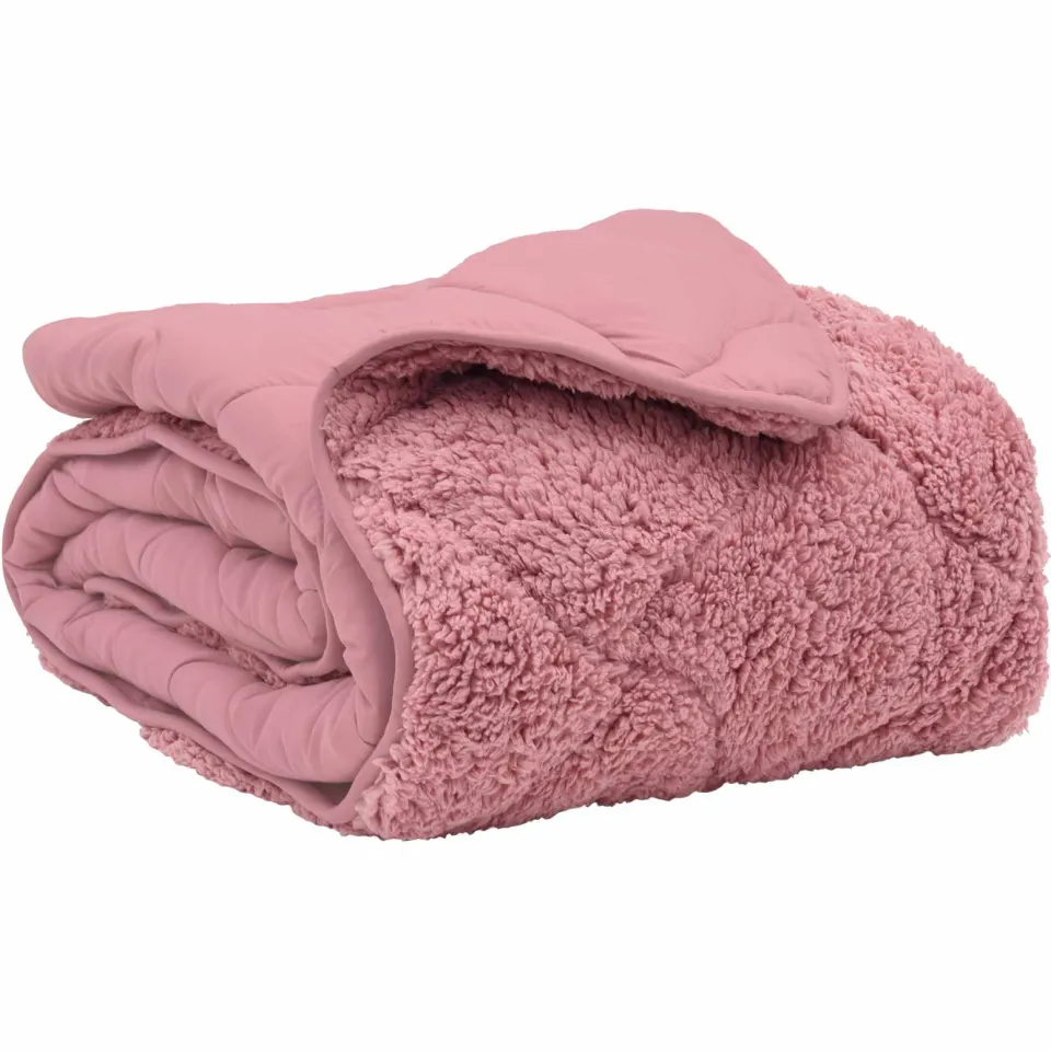 vidaXL Winter Dekbed 135 x 220 cm Winter Roze