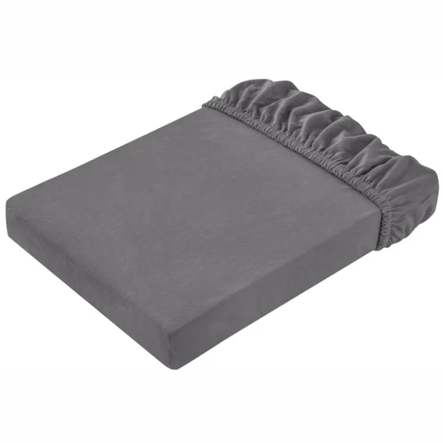 ERWIN M. Hoeslaken Jersey; 180-200x190-200 cm (BxL); antraciet